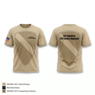 Old School Cotton Feel Shirt, 2nd Squadron 17th Cavalry Regiment, Army, Teamtime, Team time, sublimation, custom sports apparel, team uniforms, spirit wear, spiritwear, sports uniforms, custom shirts, team store, custom team store, fundraiser sports, apparel fundraiser