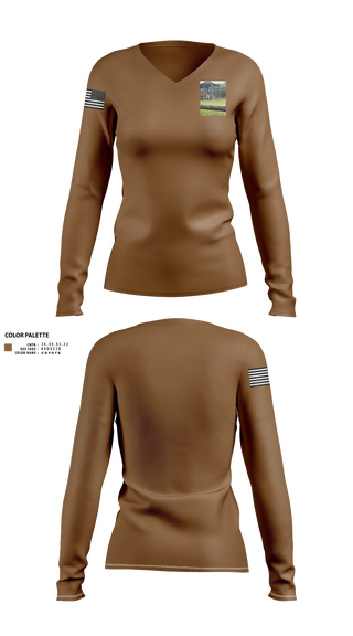 Womens Long Sleeve Vneck Shirt, 109th MOF, Air Force, Teamtime, Team time, sublimation, custom sports apparel, team uniforms, spirit wear, spiritwear, sports uniforms, custom shirts, team store, custom team store, fundraiser sports, apparel fundraiser