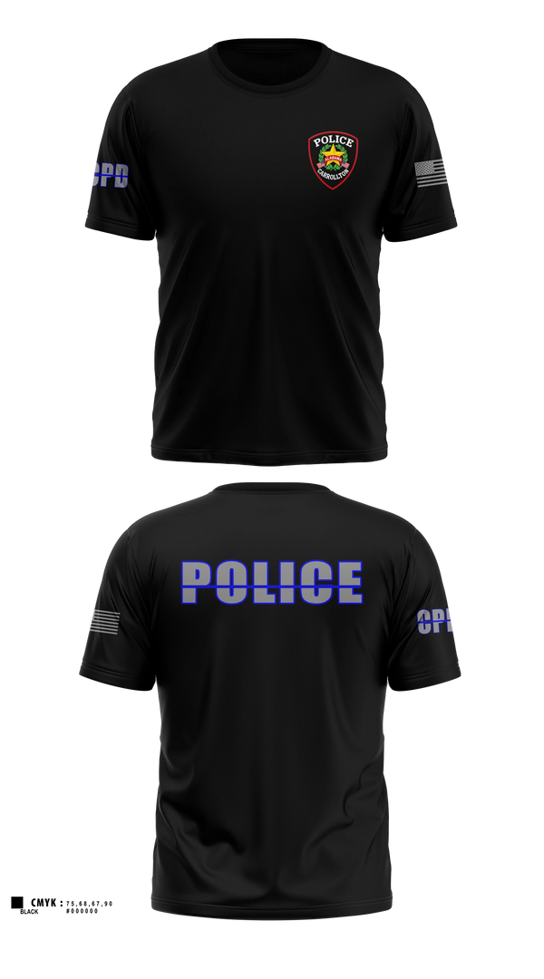 Carrollton Police Department 39744672 Short Sleeve Performance Shirt - 21
