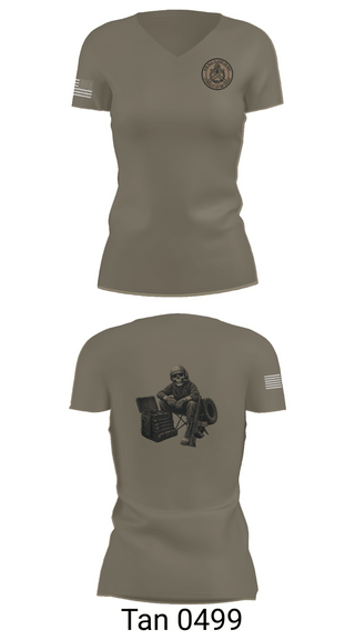 Womens Short Sleeve Vneck Shirt, 91B ALC, Army, Teamtime, Team time, sublimation, custom sports apparel, team uniforms, spirit wear, spiritwear, sports uniforms, custom shirts, team store, custom team store, fundraiser sports, apparel fundraiser