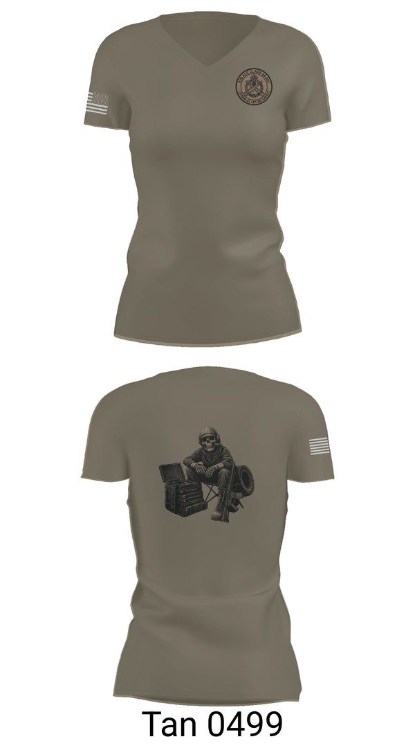 Womens Short Sleeve Vneck Shirt, 91B ALC, Army, Teamtime, Team time, sublimation, custom sports apparel, team uniforms, spirit wear, spiritwear, sports uniforms, custom shirts, team store, custom team store, fundraiser sports, apparel fundraiser