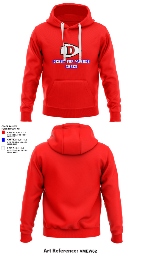 Hoodie, Derby Pop Warner Cheer, Cheer, Teamtime, Team time, sublimation, custom sports apparel, team uniforms, spirit wear, spiritwear, sports uniforms, custom shirts, team store, custom team store, fundraiser sports, apparel fundraiser