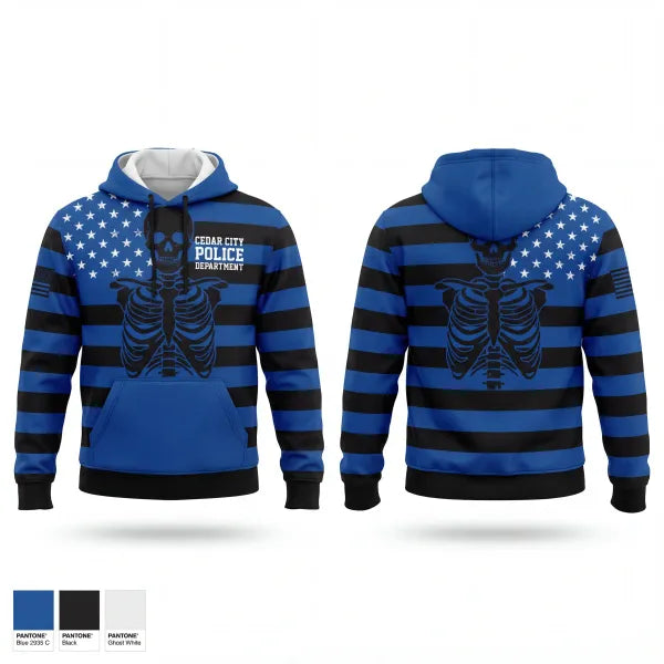 Hoodie, Cedar City Police Department, Police, Teamtime, Team time, sublimation, custom sports apparel, team uniforms, spirit wear, spiritwear, sports uniforms, custom shirts, team store, custom team store, fundraiser sports, apparel fundraiser
