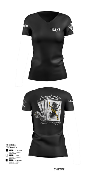 Womens Short Sleeve Vneck Shirt, Bravo Company 532ND Military Battalion, , Teamtime, Team time, sublimation, custom sports apparel, team uniforms, spirit wear, spiritwear, sports uniforms, custom shirts, team store, custom team store, fundraiser sports, apparel fundraiser