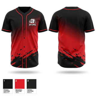 Full Button Baseball Jersey, NTX Bulldogs, Baseball, Teamtime, Team time, sublimation, custom sports apparel, team uniforms, spirit wear, spiritwear, sports uniforms, custom shirts, team store, custom team store, fundraiser sports, apparel fundraiser