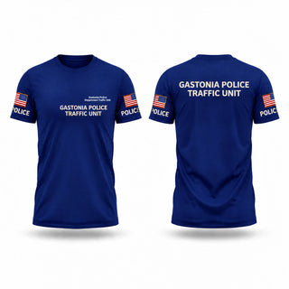 Old School Cotton Feel Shirt, Gastonia Police Department Traffic Unit, Police, Teamtime, Team time, sublimation, custom sports apparel, team uniforms, spirit wear, spiritwear, sports uniforms, custom shirts, team store, custom team store, fundraiser sports, apparel fundraiser