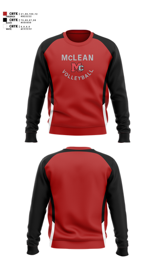 Crew Neck Sweatshirt, McLean Girls Volleyball, Women's Volleyball, Teamtime, Team time, sublimation, custom sports apparel, team uniforms, spirit wear, spiritwear, sports uniforms, custom shirts, team store, custom team store, fundraiser sports, apparel fundraiser