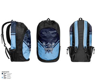 Gear Bag, La Plata Warriors, Women's Lacrosse, Teamtime, Team time, sublimation, custom sports apparel, team uniforms, spirit wear, spiritwear, sports uniforms, custom shirts, team store, custom team store, fundraiser sports, apparel fundraiser