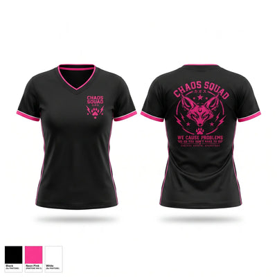 Choas unit Women's Short Sleeve V-neck Shirt - 1