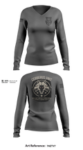 Cerberus unit Women's Long Sleeve V-neck Shirt - 11