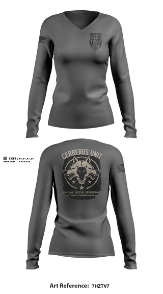 Womens Long Sleeve Vneck Shirt, Choas unit, E-Sports, Teamtime, Team time, sublimation, custom sports apparel, team uniforms, spirit wear, spiritwear, sports uniforms, custom shirts, team store, custom team store, fundraiser sports, apparel fundraiser