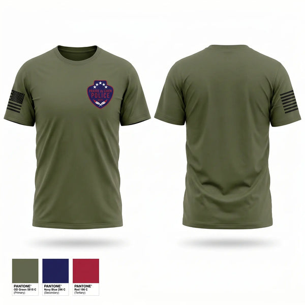 Old School Cotton Feel Shirt, Prairie du Chien Police Department, Police, Teamtime, Team time, sublimation, custom sports apparel, team uniforms, spirit wear, spiritwear, sports uniforms, custom shirts, team store, custom team store, fundraiser sports, apparel fundraiser