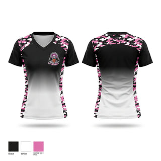 Womens Short Sleeve Vneck Shirt, Rosedale Tribe, Women's Basketball, Teamtime, Team time, sublimation, custom sports apparel, team uniforms, spirit wear, spiritwear, sports uniforms, custom shirts, team store, custom team store, fundraiser sports, apparel fundraiser
