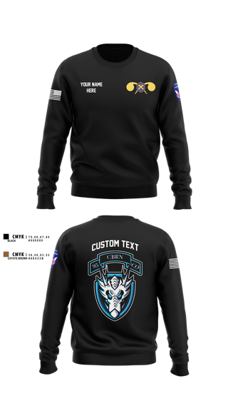 Crew Neck Sweatshirt, 1st Platoon, 95th CBRN, Army, Teamtime, Team time, sublimation, custom sports apparel, team uniforms, spirit wear, spiritwear, sports uniforms, custom shirts, team store, custom team store, fundraiser sports, apparel fundraiser