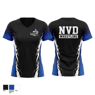 Womens Short Sleeve Vneck Shirt, Demarest, Wrestling, Teamtime, Team time, sublimation, custom sports apparel, team uniforms, spirit wear, spiritwear, sports uniforms, custom shirts, team store, custom team store, fundraiser sports, apparel fundraiser