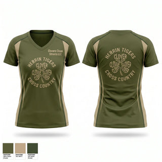 Womens Short Sleeve Vneck Shirt, Clovers Clean Streets LLC, , Teamtime, Team time, sublimation, custom sports apparel, team uniforms, spirit wear, spiritwear, sports uniforms, custom shirts, team store, custom team store, fundraiser sports, apparel fundraiser