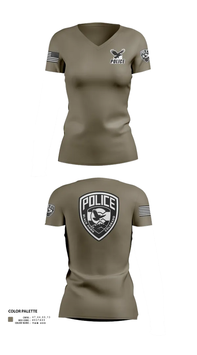 Blackhawk Police 55681281 Women's Short Sleeve V-neck Shirt - 22