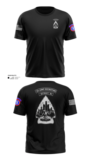 Old School Cotton Feel Shirt, Detroit Recruiting Station, Army, Teamtime, Team time, sublimation, custom sports apparel, team uniforms, spirit wear, spiritwear, sports uniforms, custom shirts, team store, custom team store, fundraiser sports, apparel fundraiser