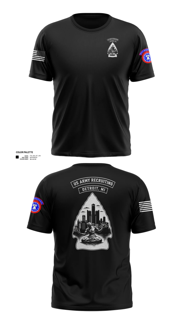 Detroit Recruiting Station Old School Cotton Feel Shirt - 30
