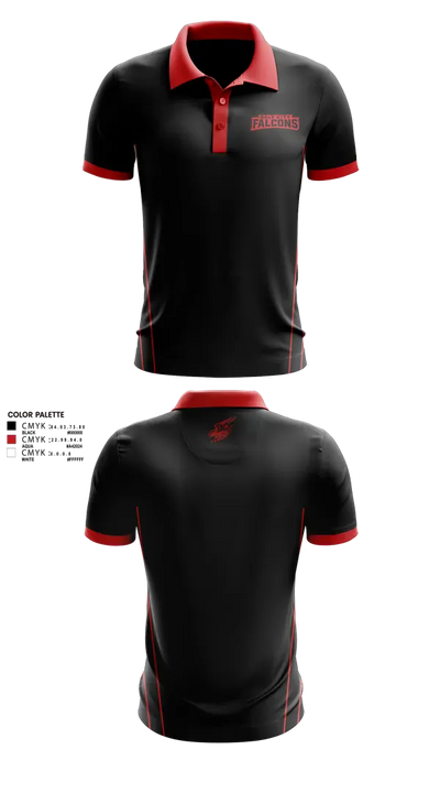DALY CITY FALCONS 53622082 Short Sleeve Performance Polo - 5