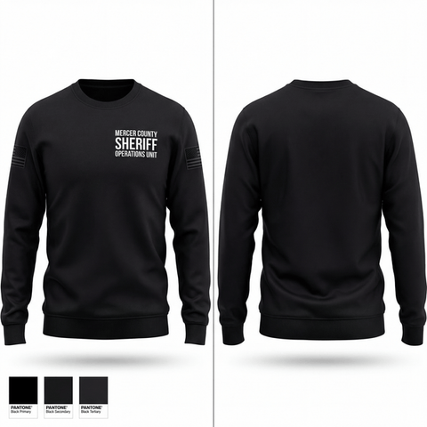 Crew Neck Sweatshirt, Mercer county sheriff operations unit, Police, Teamtime, Team time, sublimation, custom sports apparel, team uniforms, spirit wear, spiritwear, sports uniforms, custom shirts, team store, custom team store, fundraiser sports, apparel fundraiser