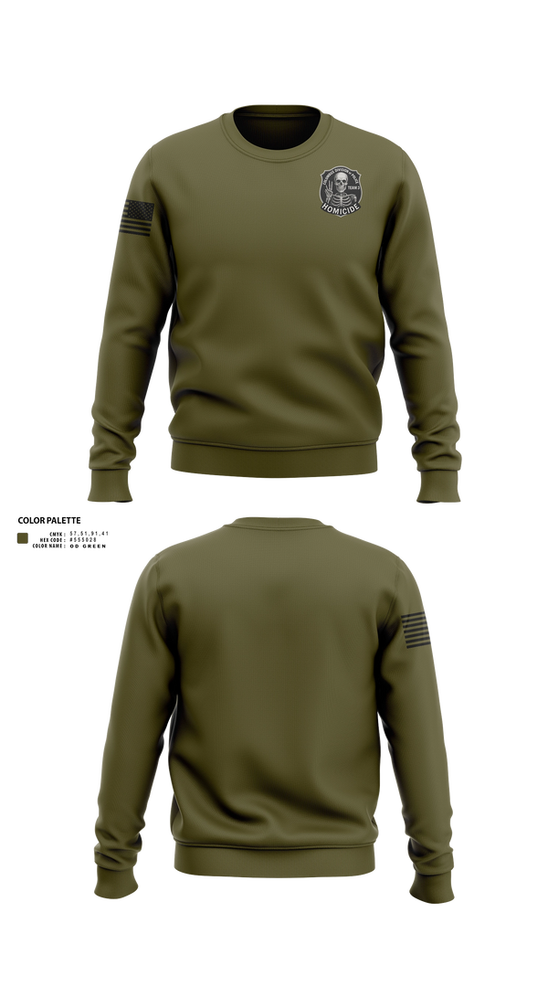 Crew Neck Sweatshirt, Homicide Team 3, Police, Teamtime, Team time, sublimation, custom sports apparel, team uniforms, spirit wear, spiritwear, sports uniforms, custom shirts, team store, custom team store, fundraiser sports, apparel fundraiser