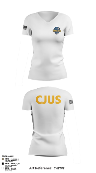 Womens Short Sleeve Vneck Shirt, CJUS, , Teamtime, Team time, sublimation, custom sports apparel, team uniforms, spirit wear, spiritwear, sports uniforms, custom shirts, team store, custom team store, fundraiser sports, apparel fundraiser
