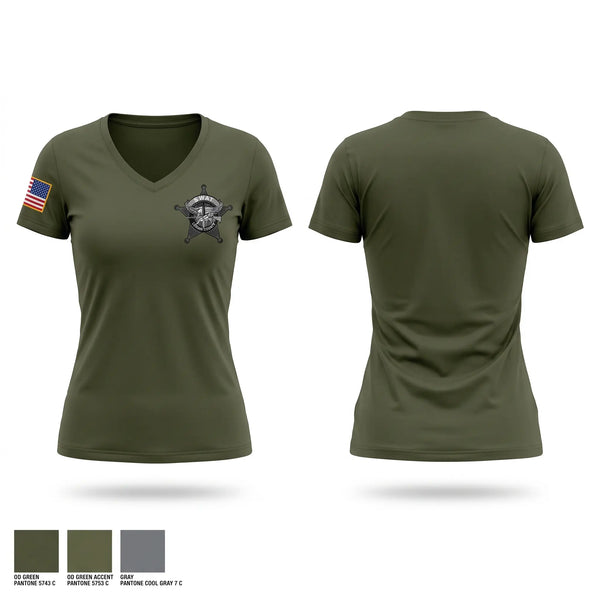 Womens Short Sleeve Vneck Shirt, Lorain County SWAT, Police, Teamtime, Team time, sublimation, custom sports apparel, team uniforms, spirit wear, spiritwear, sports uniforms, custom shirts, team store, custom team store, fundraiser sports, apparel fundraiser