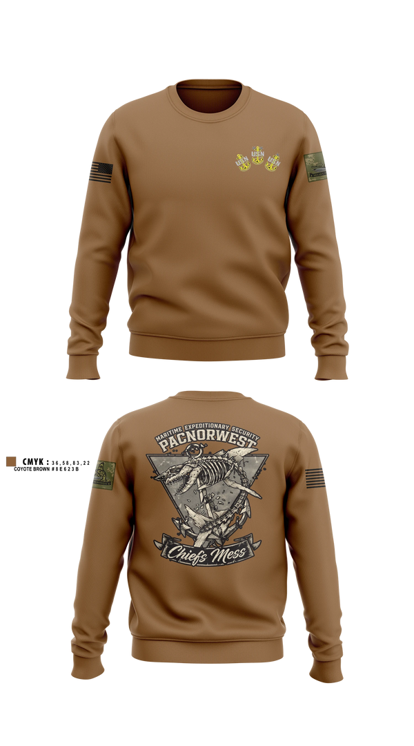 Crew Neck Sweatshirt, MES PACNORWEST HVU  Chiefs Mess, Navy, Teamtime, Team time, sublimation, custom sports apparel, team uniforms, spirit wear, spiritwear, sports uniforms, custom shirts, team store, custom team store, fundraiser sports, apparel fundraiser