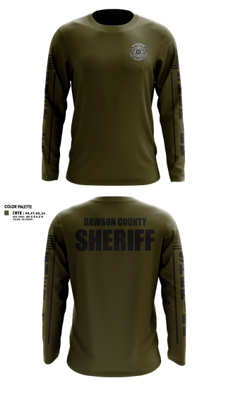 Long Sleeve Performance Shirt, Dawson County Sheriff’s Office, Police, Teamtime, Team time, sublimation, custom sports apparel, team uniforms, spirit wear, spiritwear, sports uniforms, custom shirts, team store, custom team store, fundraiser sports, apparel fundraiser