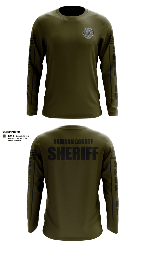 Long Sleeve Performance Shirt, Dawson County Sheriff’s Office, Police, Teamtime, Team time, sublimation, custom sports apparel, team uniforms, spirit wear, spiritwear, sports uniforms, custom shirts, team store, custom team store, fundraiser sports, apparel fundraiser