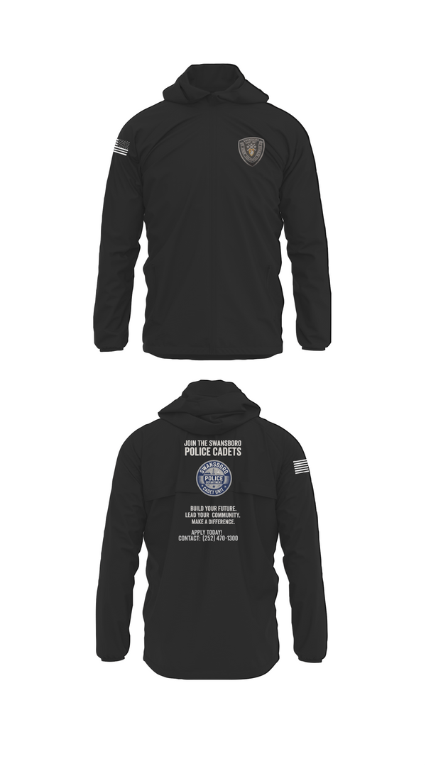 Windbreaker, Swansboro police cadets, Police, Teamtime, Team time, sublimation, custom sports apparel, team uniforms, spirit wear, spiritwear, sports uniforms, custom shirts, team store, custom team store, fundraiser sports, apparel fundraiser