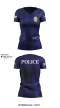 LACY LAKEVIEW POLICE  Women's Short Sleeve V-neck Shirt - 1