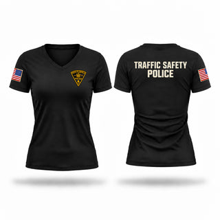Womens Short Sleeve Vneck Shirt, Traffic, Police, Teamtime, Team time, sublimation, custom sports apparel, team uniforms, spirit wear, spiritwear, sports uniforms, custom shirts, team store, custom team store, fundraiser sports, apparel fundraiser