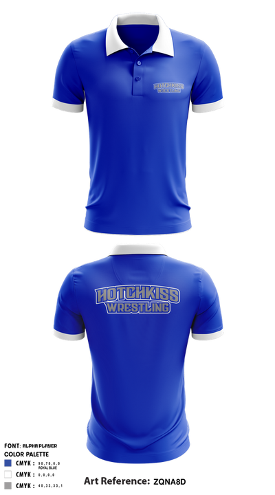The Hotchkiss School / Hotchkiss Wrestling / Bearcats 19721687 Short Sleeve Performance Polo - 4