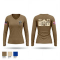 77 Pct 94717744 Women's Long Sleeve V-neck Shirt - 1