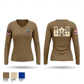 Womens Long Sleeve Vneck Shirt, 77 Pct, Police, Teamtime, Team time, sublimation, custom sports apparel, team uniforms, spirit wear, spiritwear, sports uniforms, custom shirts, team store, custom team store, fundraiser sports, apparel fundraiser