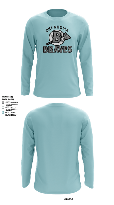 Oklahoma Braves 79825689 Long Sleeve Performance Shirt 3