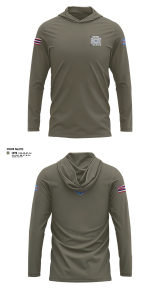 Long Sleeve Performance Shirt with hood, CrimeStoppers Honolulu, Police, Teamtime, Team time, sublimation, custom sports apparel, team uniforms, spirit wear, spiritwear, sports uniforms, custom shirts, team store, custom team store, fundraiser sports, apparel fundraiser