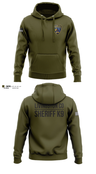 Hoodie, Livingston Co Sheriff K9, Police, Teamtime, Team time, sublimation, custom sports apparel, team uniforms, spirit wear, spiritwear, sports uniforms, custom shirts, team store, custom team store, fundraiser sports, apparel fundraiser