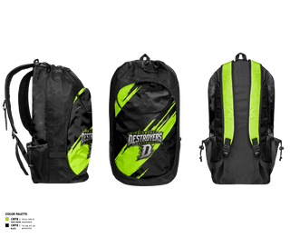 Gear Bag, Midwest Destroyers, Softball, Teamtime, Team time, sublimation, custom sports apparel, team uniforms, spirit wear, spiritwear, sports uniforms, custom shirts, team store, custom team store, fundraiser sports, apparel fundraiser