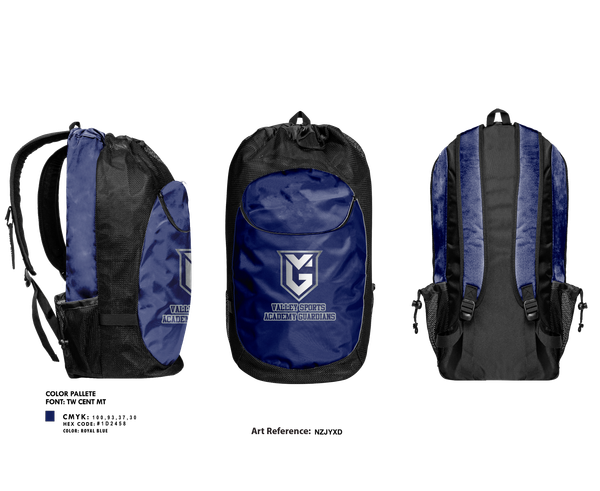 Gear Bag, Valley Sports Academy Guardians, Spirit Store, Teamtime, Team time, sublimation, custom sports apparel, team uniforms, spirit wear, spiritwear, sports uniforms, custom shirts, team store, custom team store, fundraiser sports, apparel fundraiser