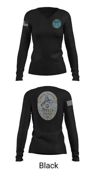 Womens Long Sleeve Vneck Shirt, Arnold, Police, Teamtime, Team time, sublimation, custom sports apparel, team uniforms, spirit wear, spiritwear, sports uniforms, custom shirts, team store, custom team store, fundraiser sports, apparel fundraiser