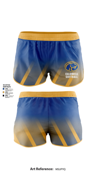 Womens Shorts, Caldwell Hugh School, Softball, Teamtime, Team time, sublimation, custom sports apparel, team uniforms, spirit wear, spiritwear, sports uniforms, custom shirts, team store, custom team store, fundraiser sports, apparel fundraiser
