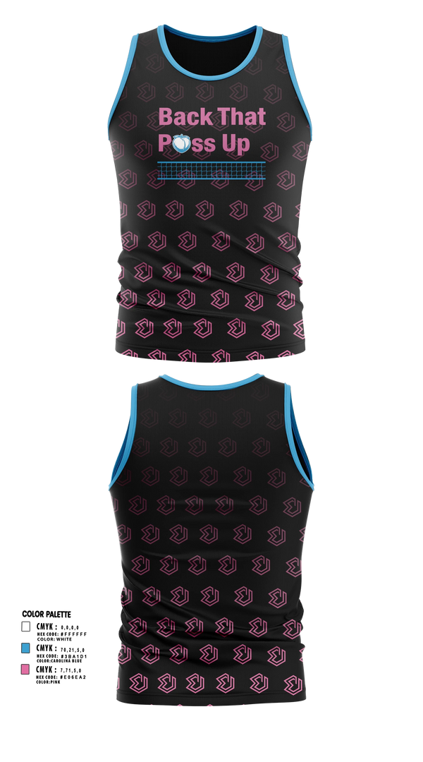 Tank Top, Back That Pass Up, Men's Volleyball, Teamtime, Team time, sublimation, custom sports apparel, team uniforms, spirit wear, spiritwear, sports uniforms, custom shirts, team store, custom team store, fundraiser sports, apparel fundraiser