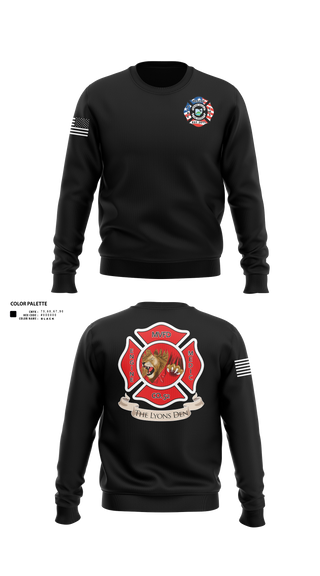 Crew Neck Sweatshirt, Company 52, Fire Department, Teamtime, Team time, sublimation, custom sports apparel, team uniforms, spirit wear, spiritwear, sports uniforms, custom shirts, team store, custom team store, fundraiser sports, apparel fundraiser