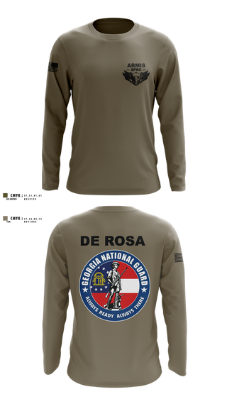 Long Sleeve Performance Shirt, Armis SPRC, National Guard, Teamtime, Team time, sublimation, custom sports apparel, team uniforms, spirit wear, spiritwear, sports uniforms, custom shirts, team store, custom team store, fundraiser sports, apparel fundraiser