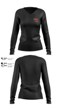 New York Bagel Co 2132910 Women's Long Sleeve V-neck Shirt - 100