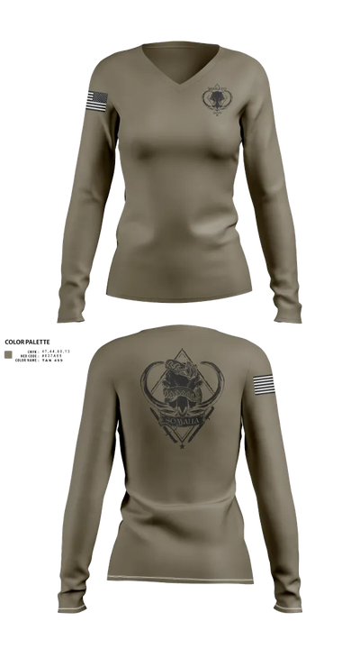 CJTF-HOA 54156011 Women's Long Sleeve V-neck Shirt - 23