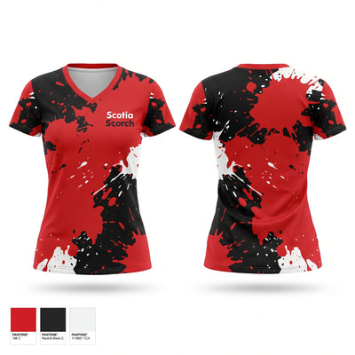 Scotia Scorch Women's Short Sleeve V-neck Shirt - 1
